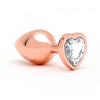 Rimba Buttplug Heart rose gold 3 cm