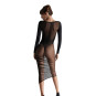 Maison Close Nuit Fauve - transparentes Midikleid mit Raffungen XL