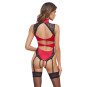 Cottelli Body rot mit schwarzer Spitze 